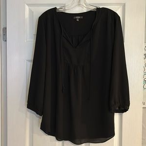 NYDJ black 3/4 sleeve top